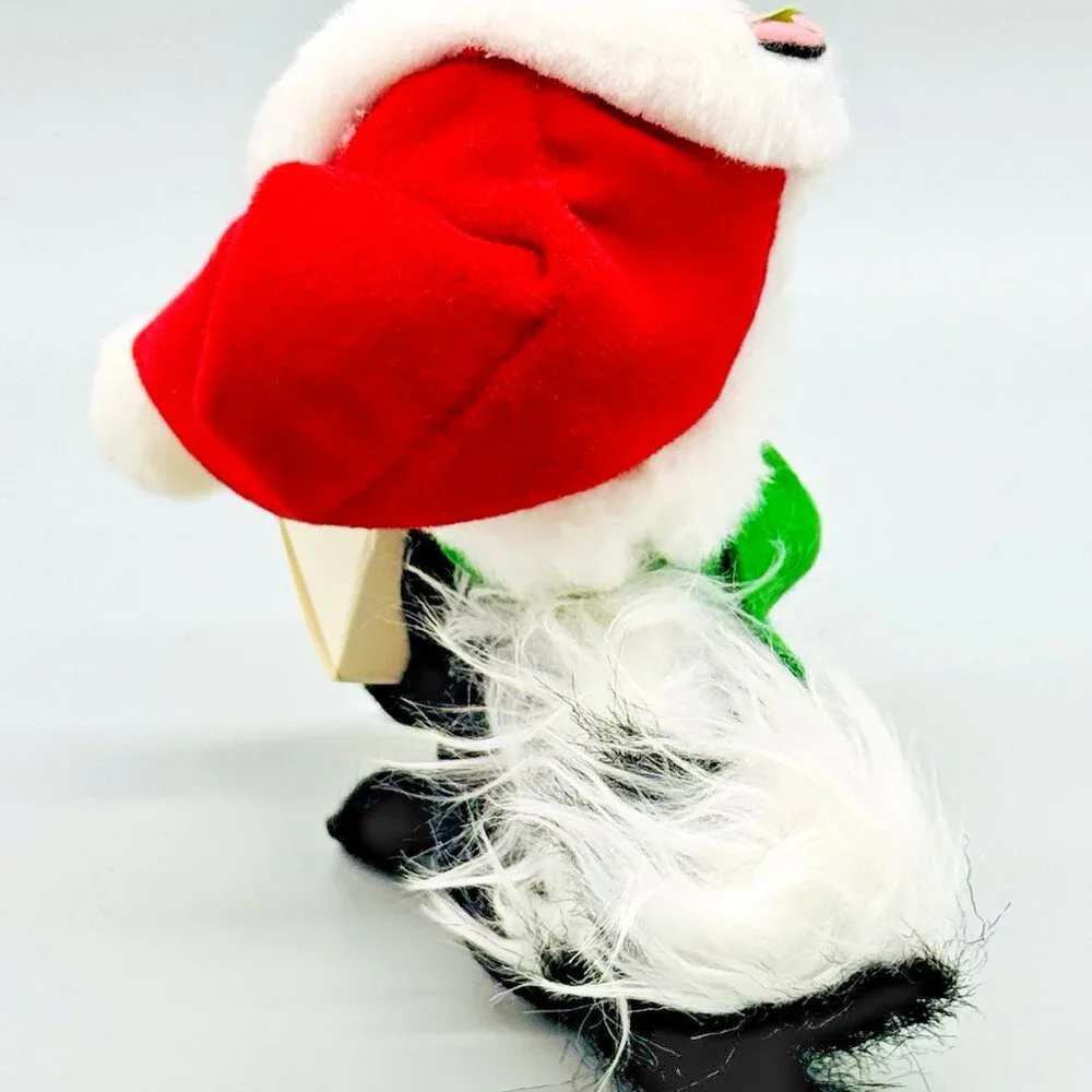 Annalee Santa Skunk Merry Christmas Present 1992 Made in‎ USA 7 inch
